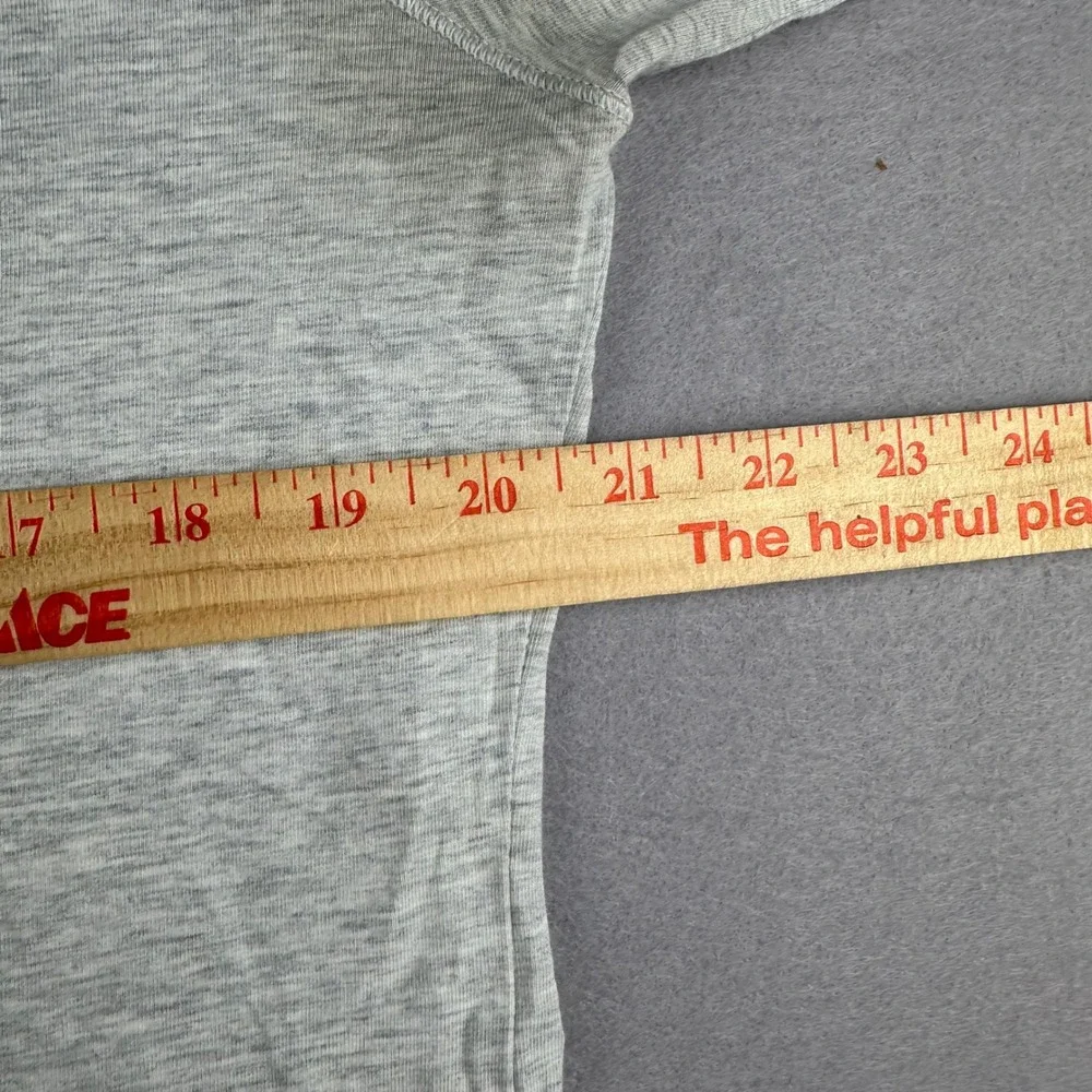 Lululemon Mens Long Sleeve Henley Shirt Gray Heathered Logo Top Size Medium